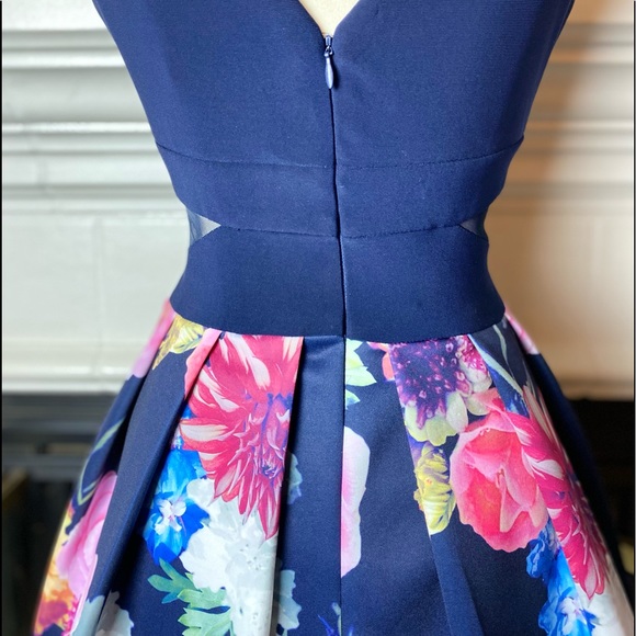 Xscape Navy blue A-Line dress - Picture 11 of 13